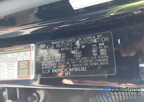 2021 Kia Sportage Lx from USA, damaged, VIN KNDPMCAC3M7891282